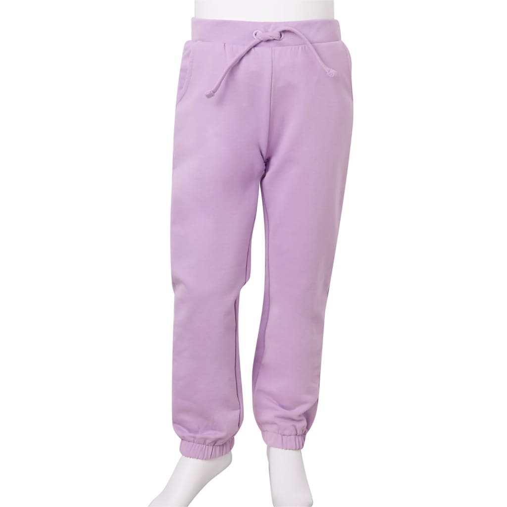 Pantalones de chándal infantiles color lila 128