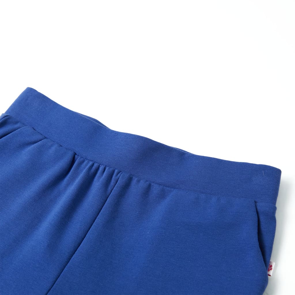 Pantalón infantil con perneras anchas azul cobalto 92