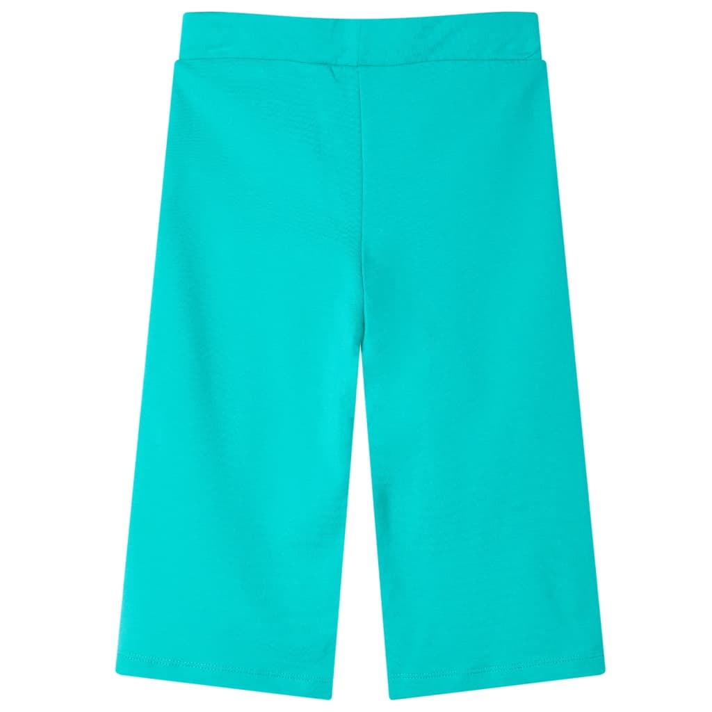 Pantalón infantil con perneras anchas verde menta 116