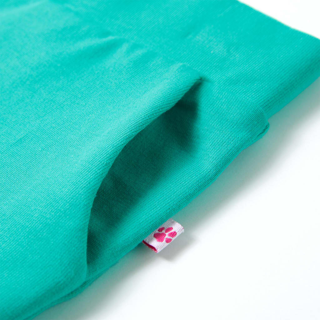 Pantalón infantil con perneras anchas verde menta 116