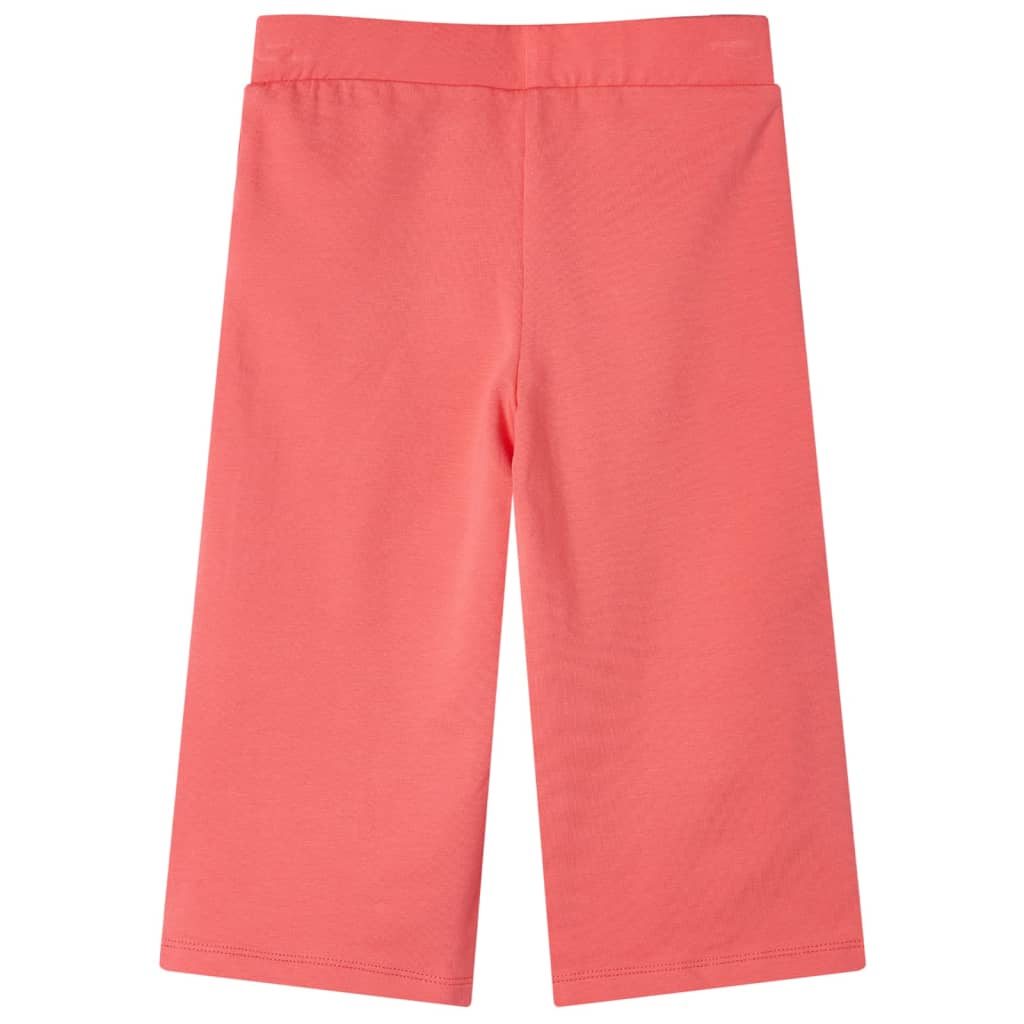 Pantalón infantil con perneras anchas coral 140