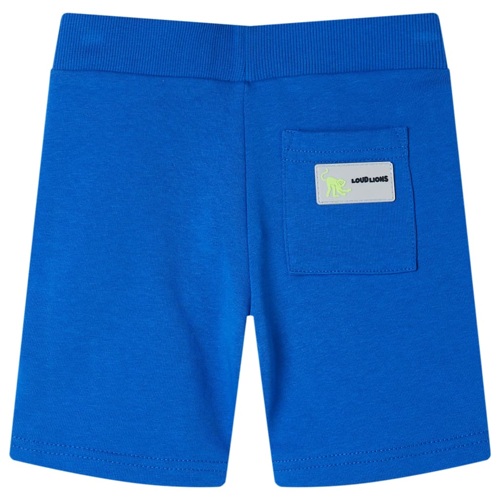 Pantalón corto infantil con cordón azul 104