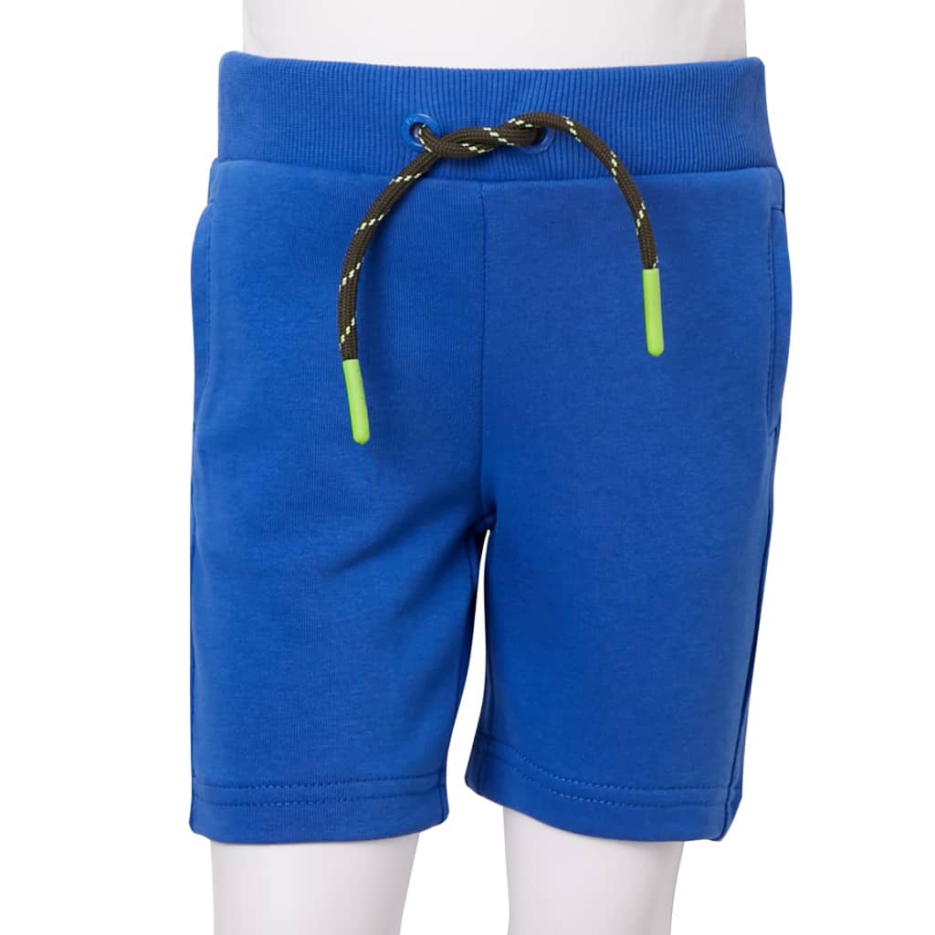 Pantalón corto infantil con cordón azul 104