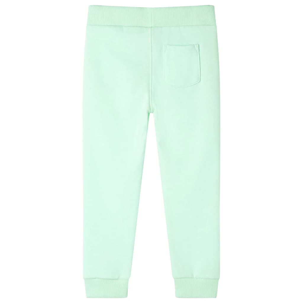 Pantalones de chándal infantiles verde brillante 92