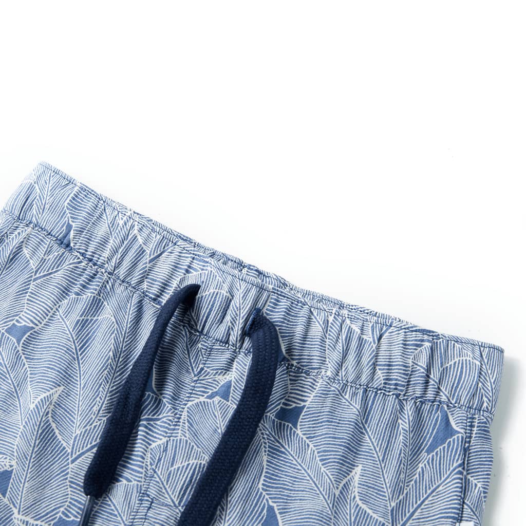 Pantalones cortos infantiles con cordón azul oscuro 140