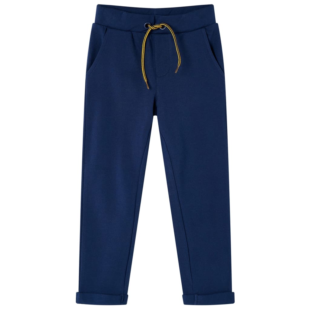 Pantalones infantiles con cordón azul marino 104