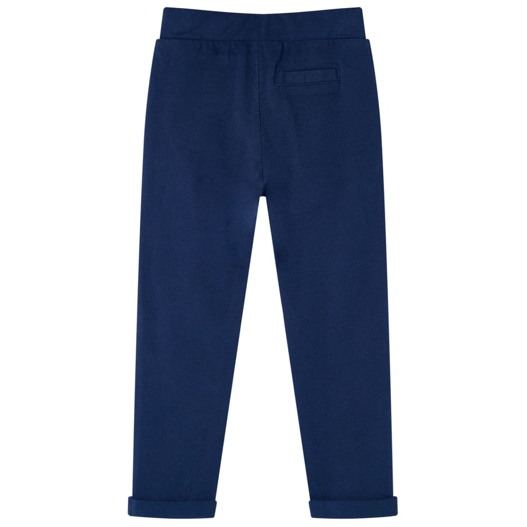 Pantalones infantiles con cordón azul marino 104