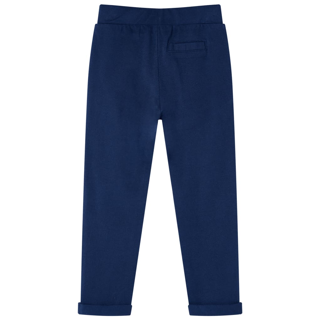 Pantalones infantiles con cordón azul marino 128