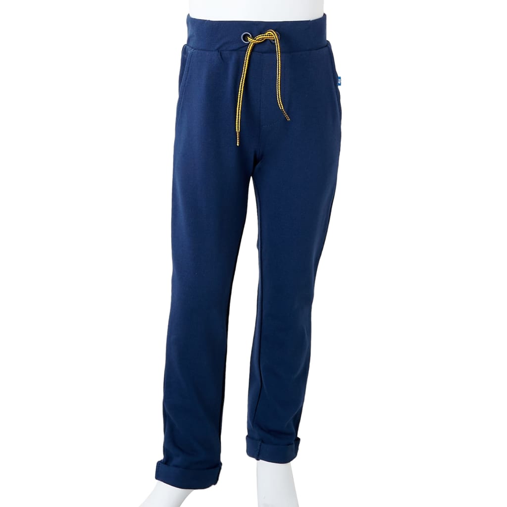 Pantalones infantiles con cordón azul marino 128