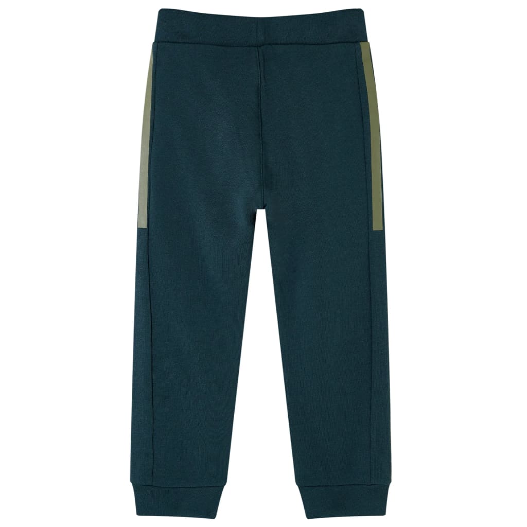 Pantalones de chándal infantiles con cordón verde musgo 92