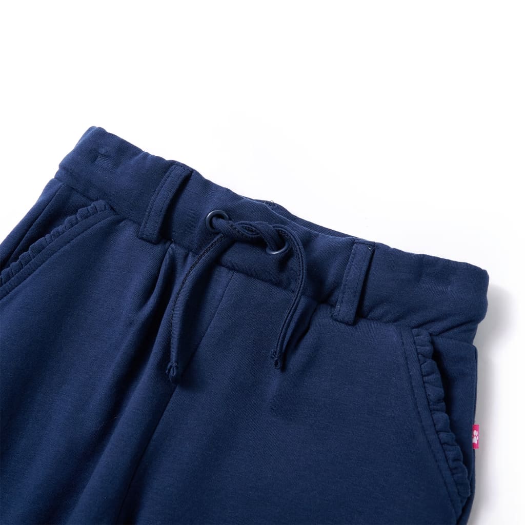 Pantalones infantiles con cordón azul marino 92