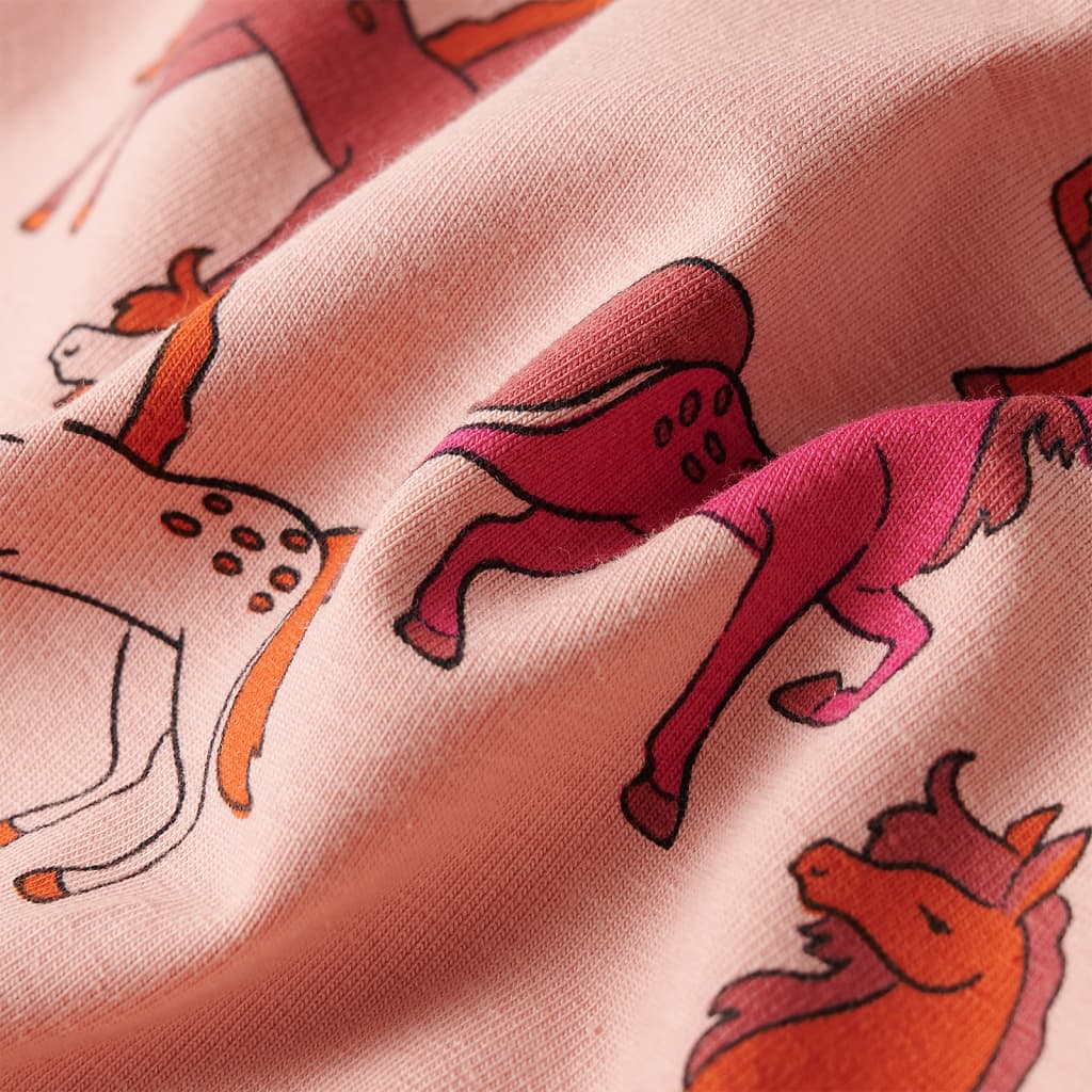 Pijama infantil de manga larga rosa claro 92