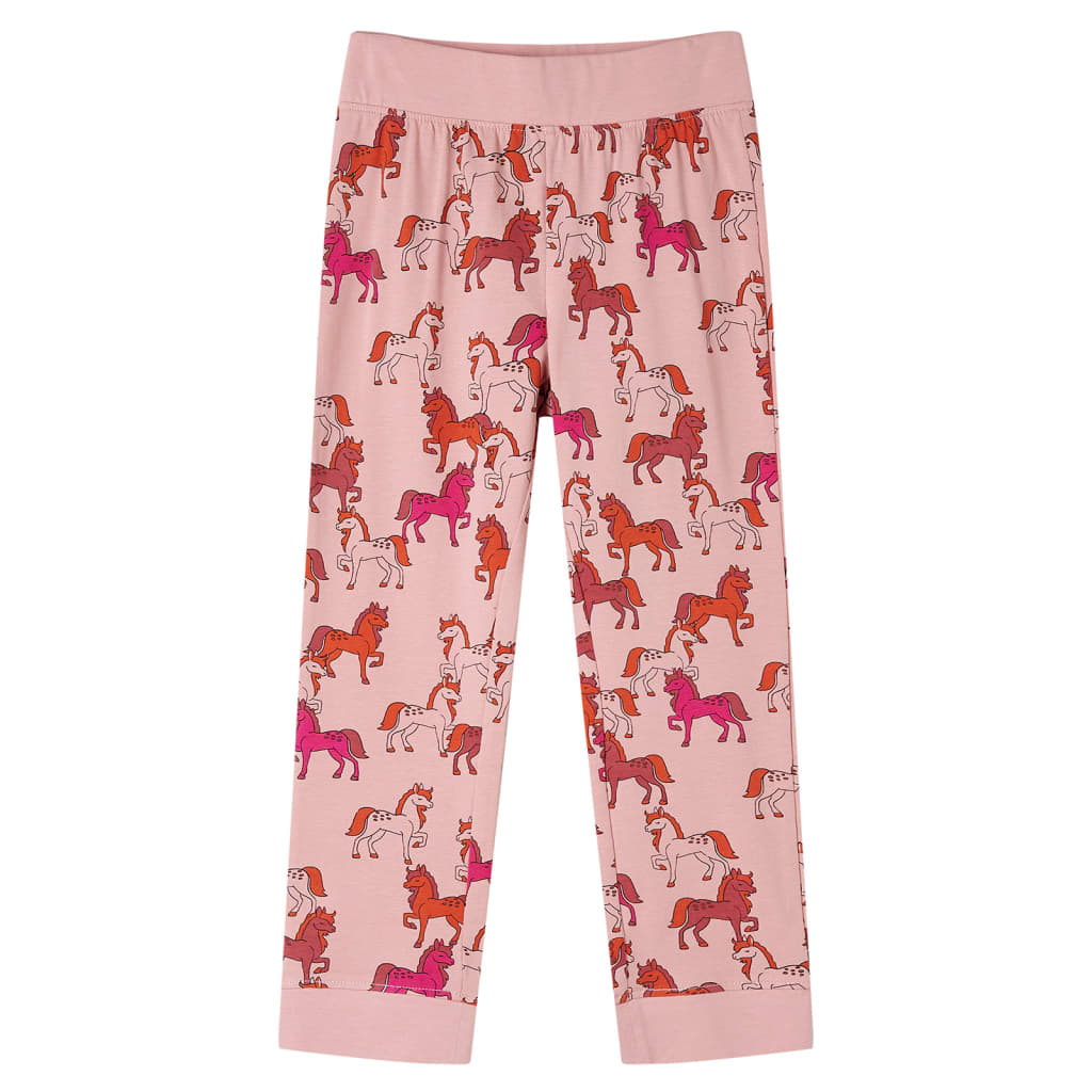 Pijama infantil de manga larga rosa claro 92