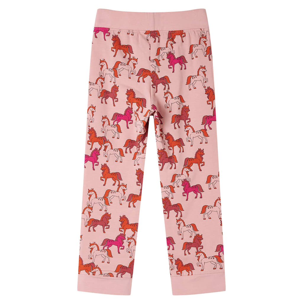 Pijama infantil de manga larga rosa claro 92