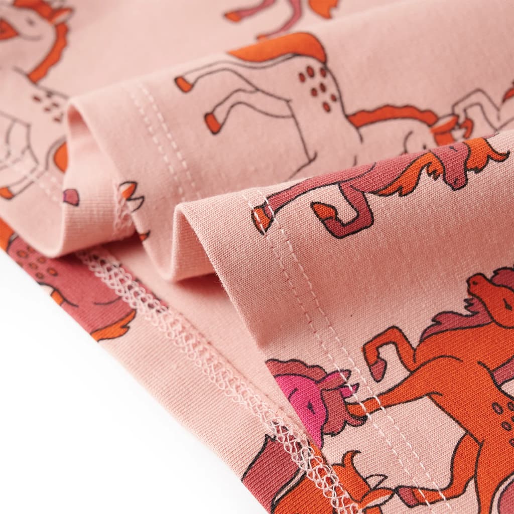 Pijama infantil de manga larga rosa claro 92