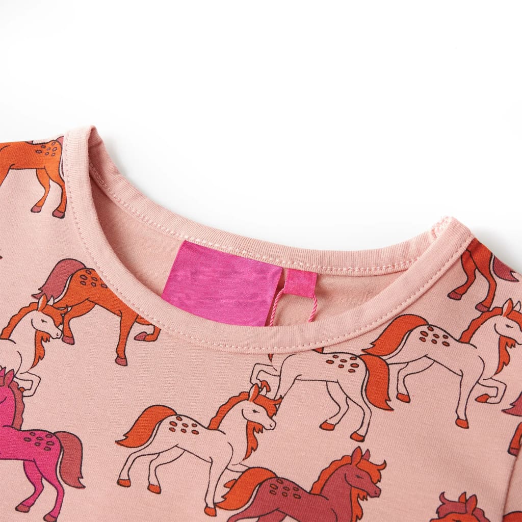 Pijama infantil de manga larga rosa claro 116