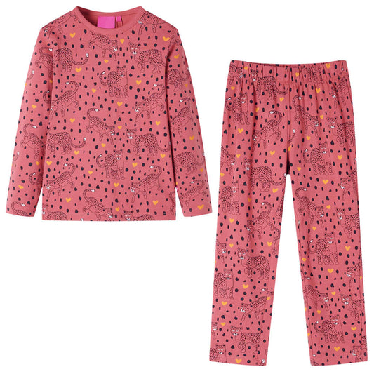 Pijama infantil de manga larga rosa viejo 116