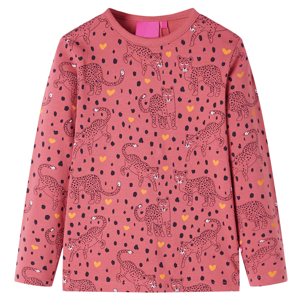 Pijama infantil de manga larga rosa viejo 116