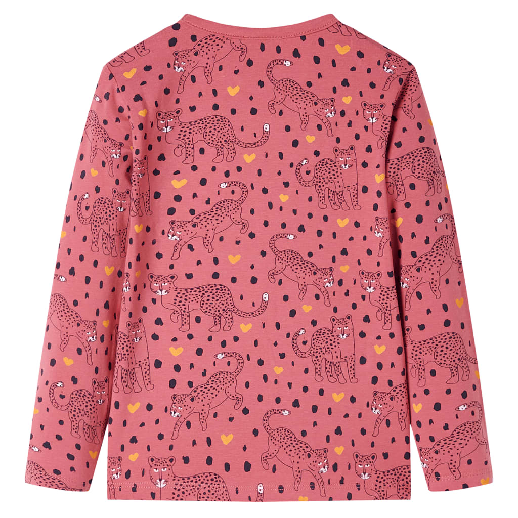 Pijama infantil de manga larga rosa viejo 116