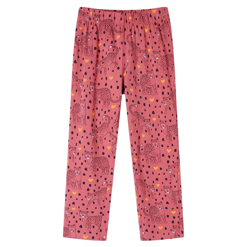 Pijama infantil de manga larga rosa viejo 116