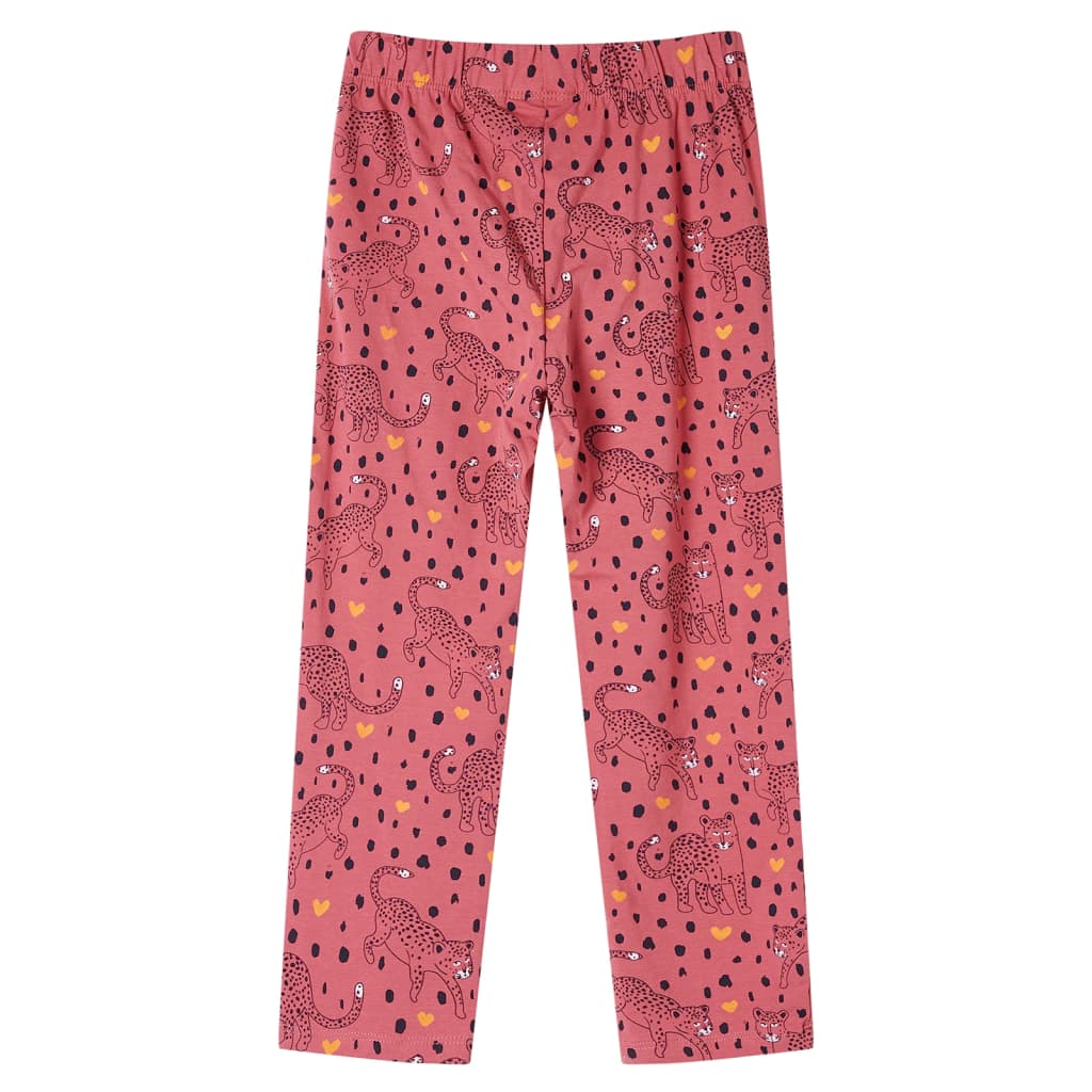 Pijama infantil de manga larga rosa viejo 116