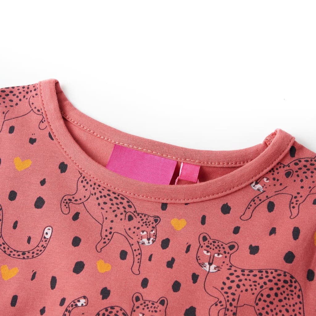 Pijama infantil de manga larga rosa viejo 116