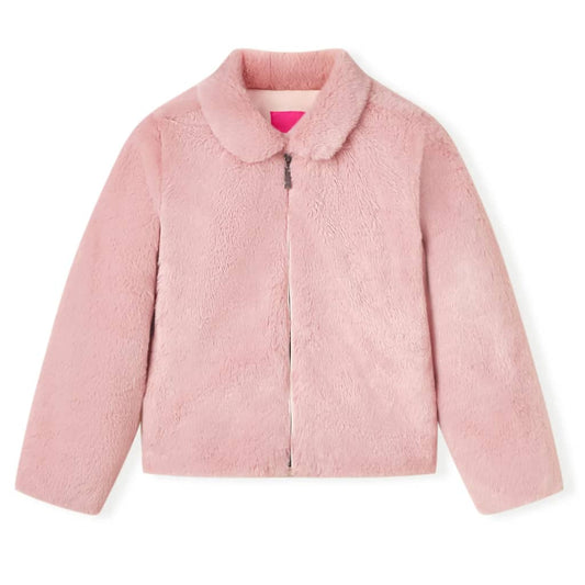 Chaqueta infantil de cuero sintético rosa 92