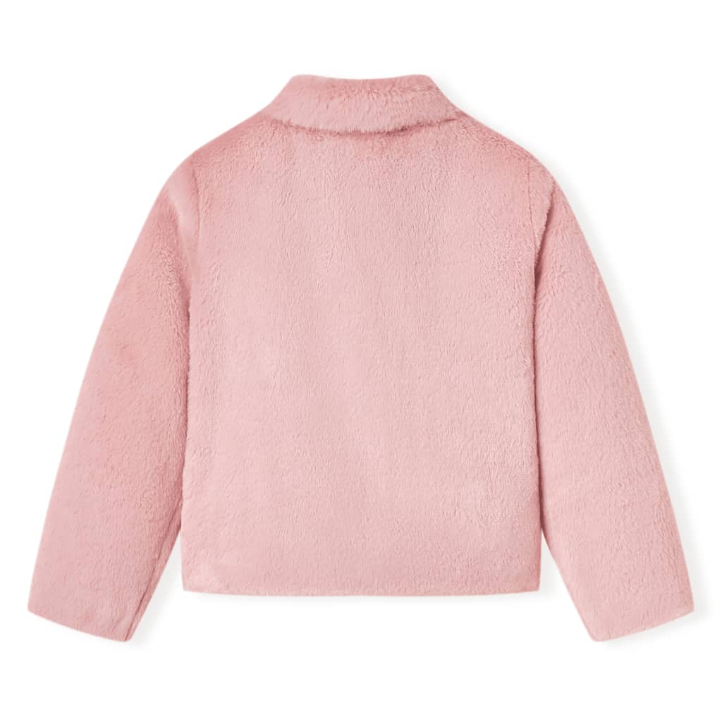 Chaqueta infantil de cuero sintético rosa 92