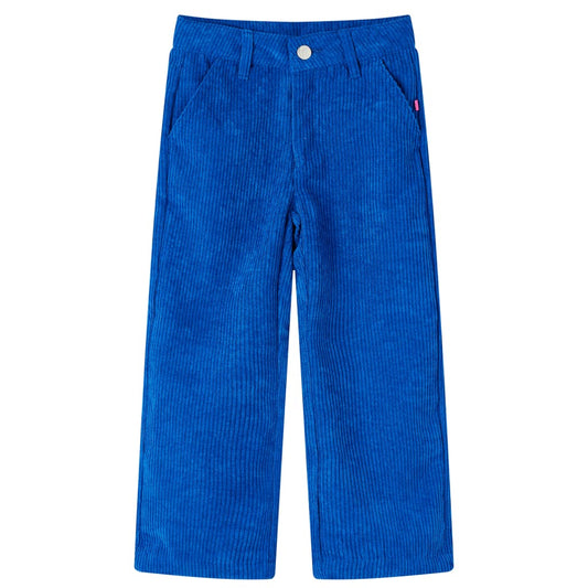 Pantalón infantil pana azul cobalto 116