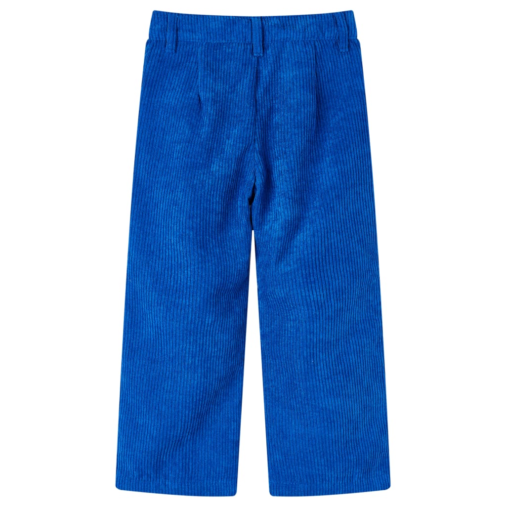 Pantalón infantil pana azul cobalto 116