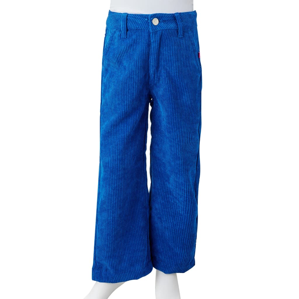 Pantalón infantil pana azul cobalto 116