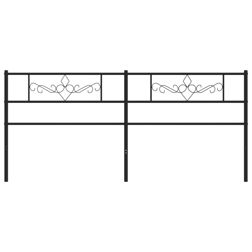 vidaXL Cabecero de metal negro 180 cm