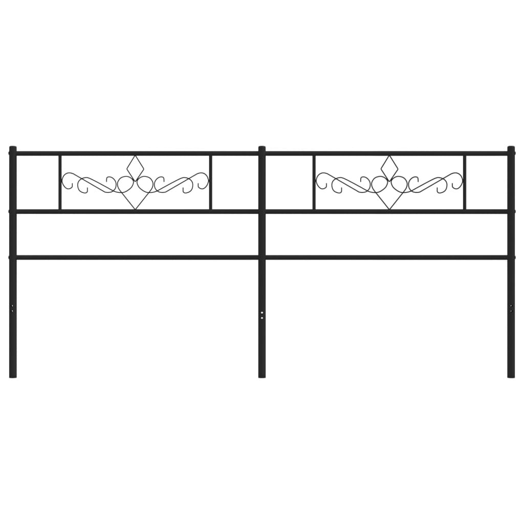 vidaXL Cabecero de metal negro 193 cm