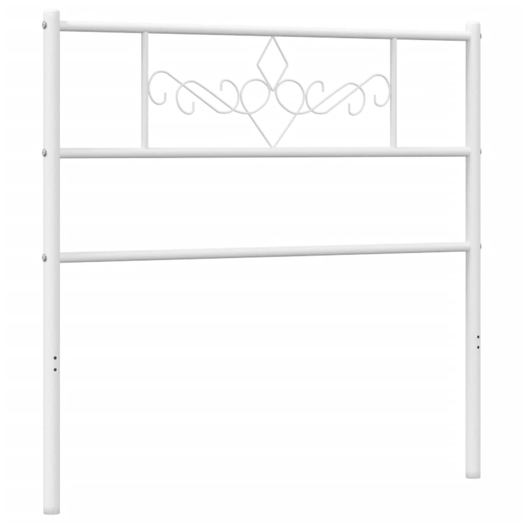 vidaXL Cabecero de metal blanco 80 cm