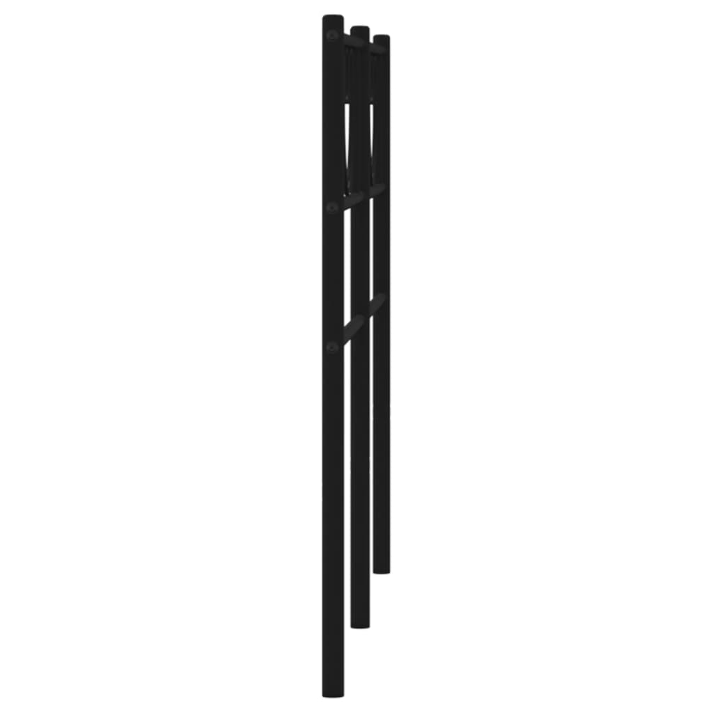 vidaXL Cabecero de metal negro 120 cm