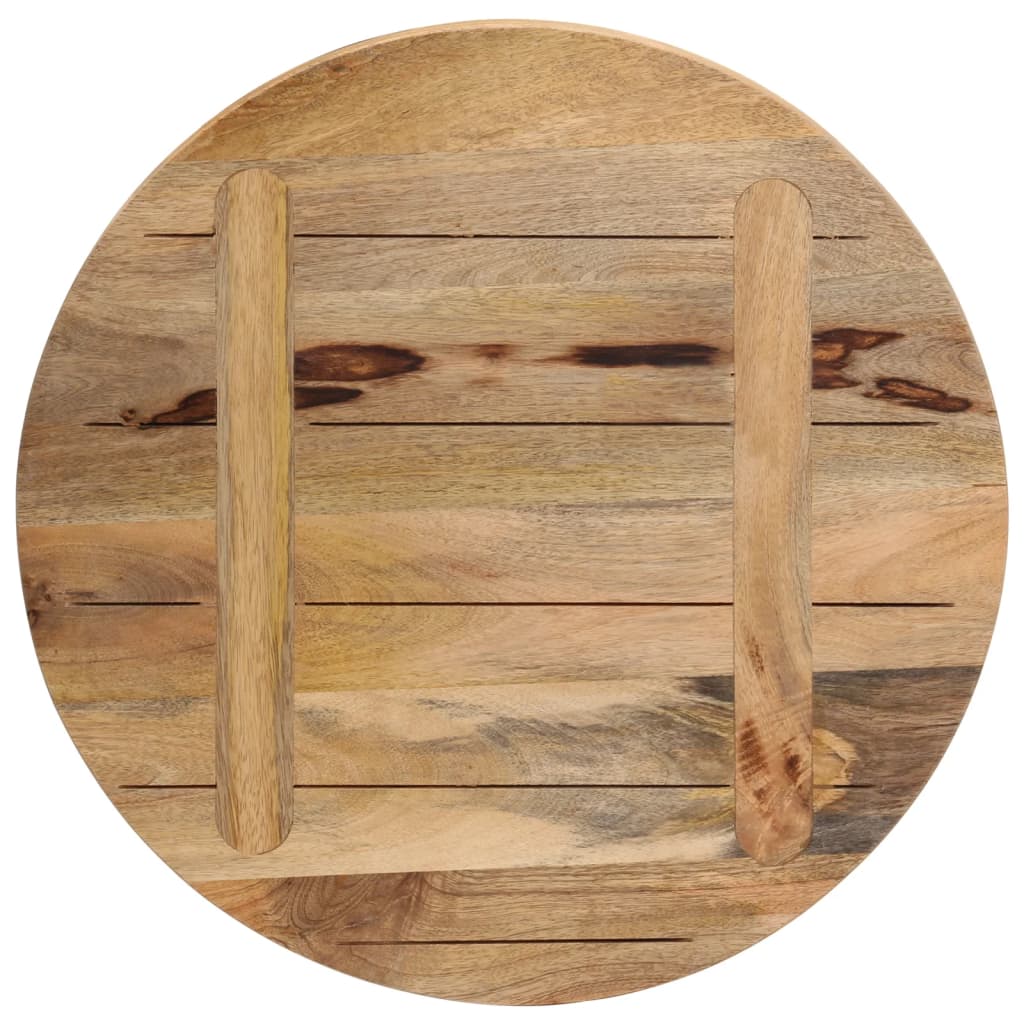 vidaXL Tablero de mesa redondo madera maciza mango rugosa Ø 50x1,5 cm