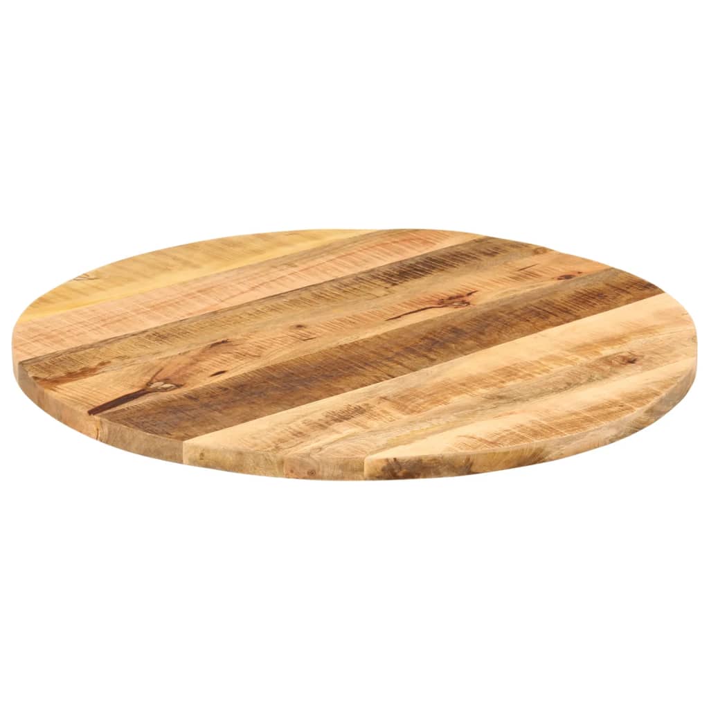 vidaXL Tablero de mesa redondo madera maciza mango rugosa Ø 90x2,5 cm