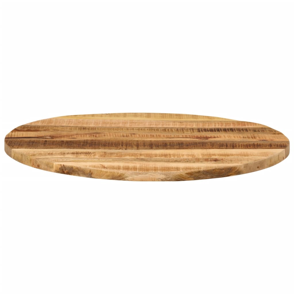 vidaXL Tablero de mesa redondo madera maciza mango rugosa Ø 90x2,5 cm