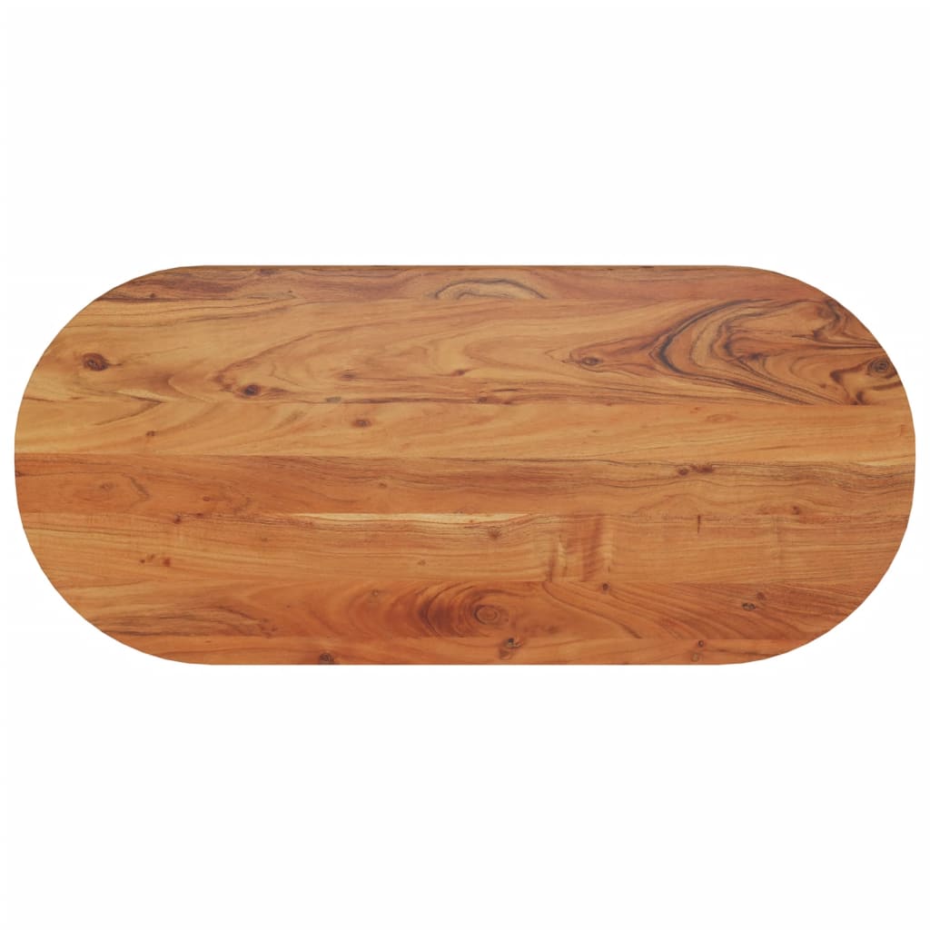 vidaXL Tablero de mesa ovalado madera maciza de acacia 90x40x2,5 cm