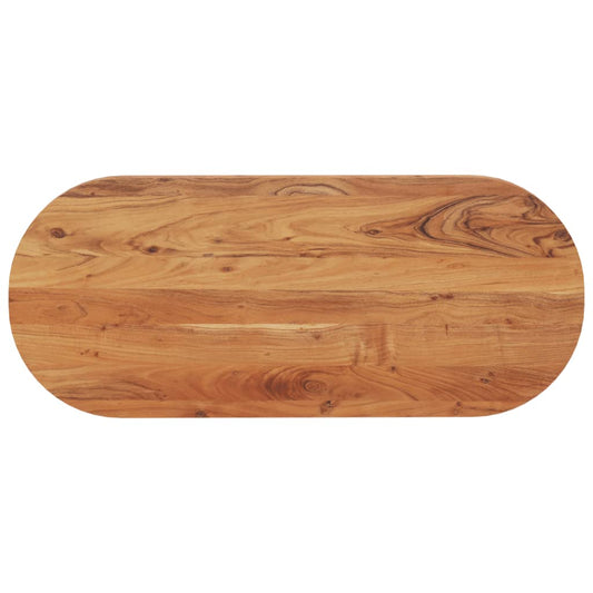 vidaXL Tablero de mesa ovalado madera maciza de acacia 120x50x2,5 cm