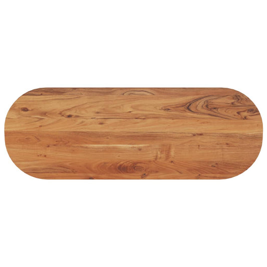 vidaXL Tablero de mesa ovalado madera maciza de acacia 110x40x3,8 cm