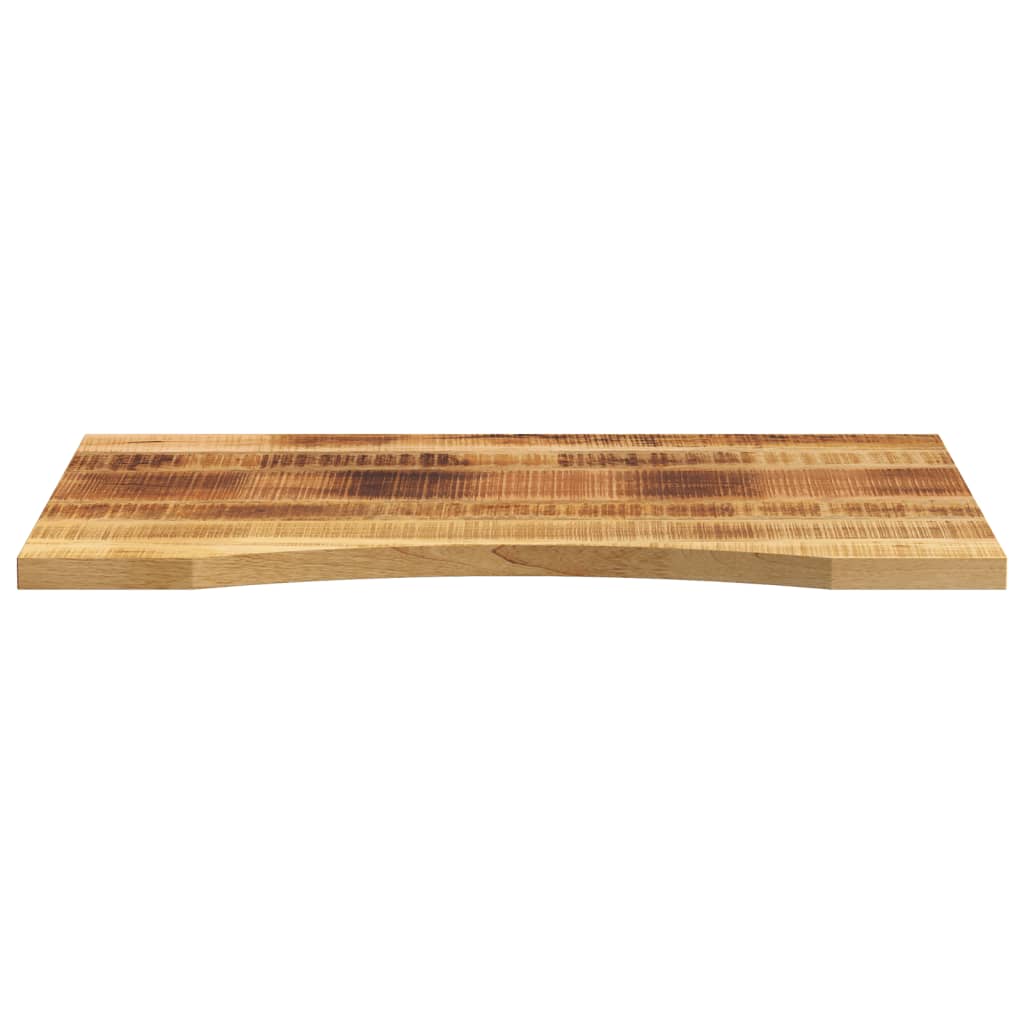 vidaXL Tablero escritorio con curva madera mango rugosa 100x60x2,5 cm