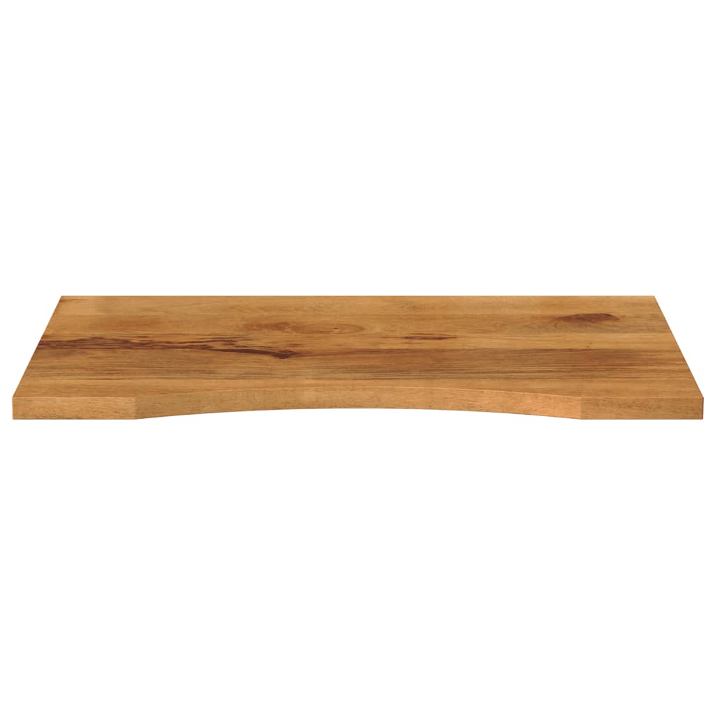 vidaXL Tablero escritorio con curva madera mango rugosa 100x50x2,5 cm