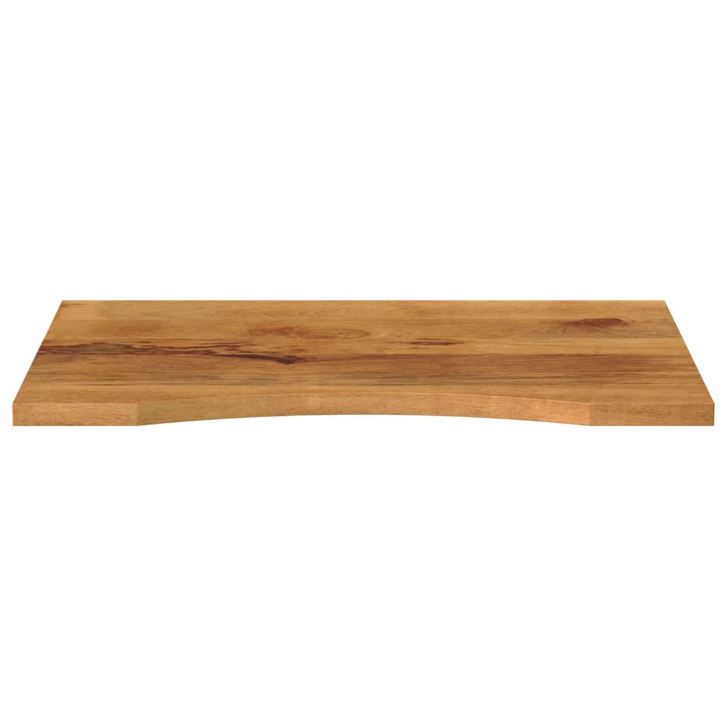 vidaXL Tablero escritorio con curva madera mango rugosa 100x60x2,5 cm