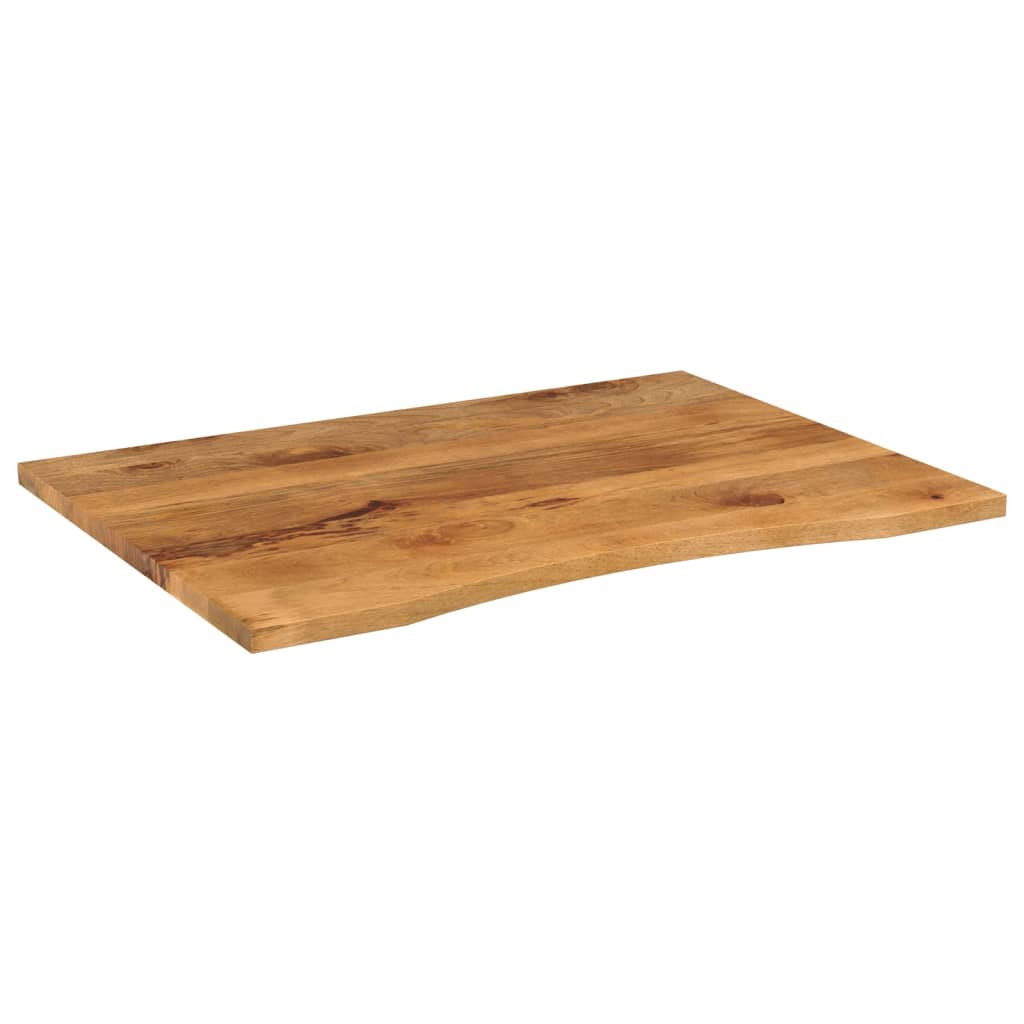 vidaXL Tablero escritorio con curva madera mango rugosa 110x80x2,5 cm