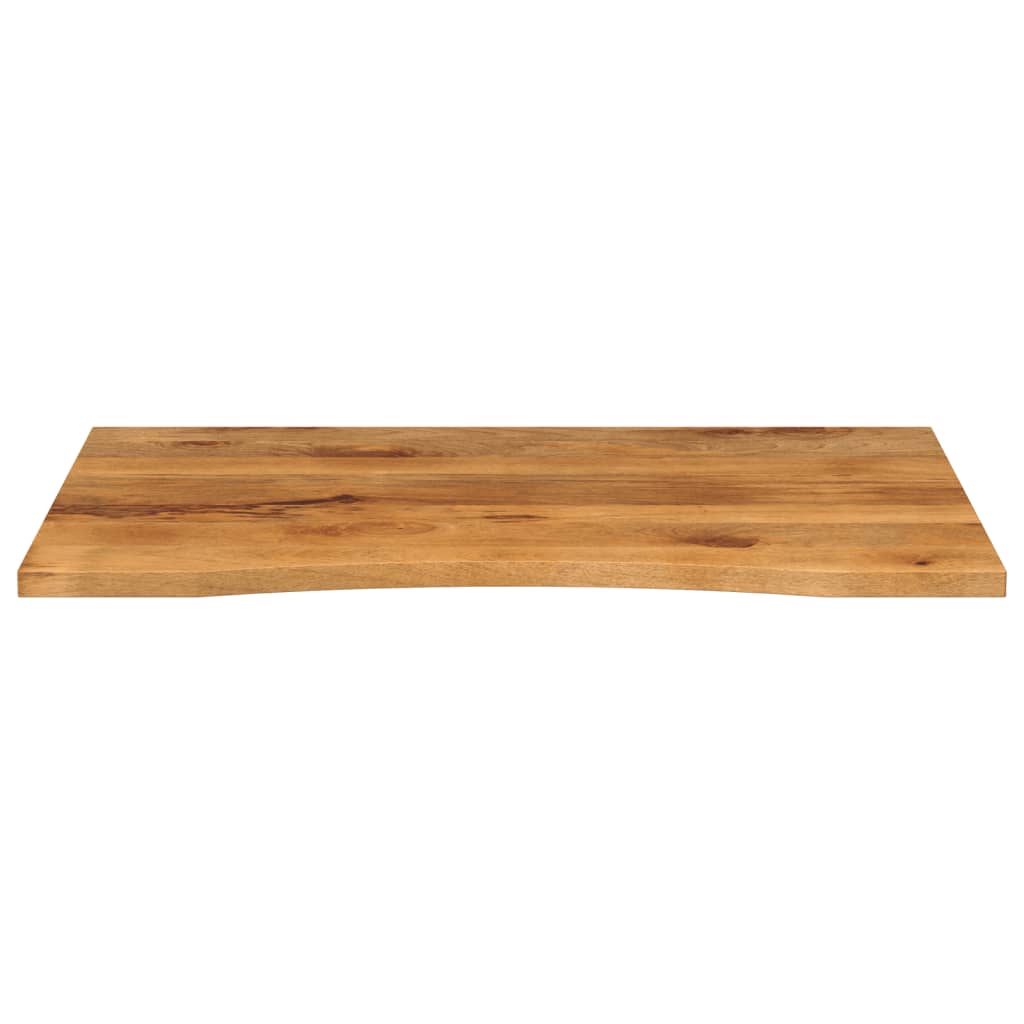 vidaXL Tablero escritorio con curva madera mango rugosa 110x80x2,5 cm