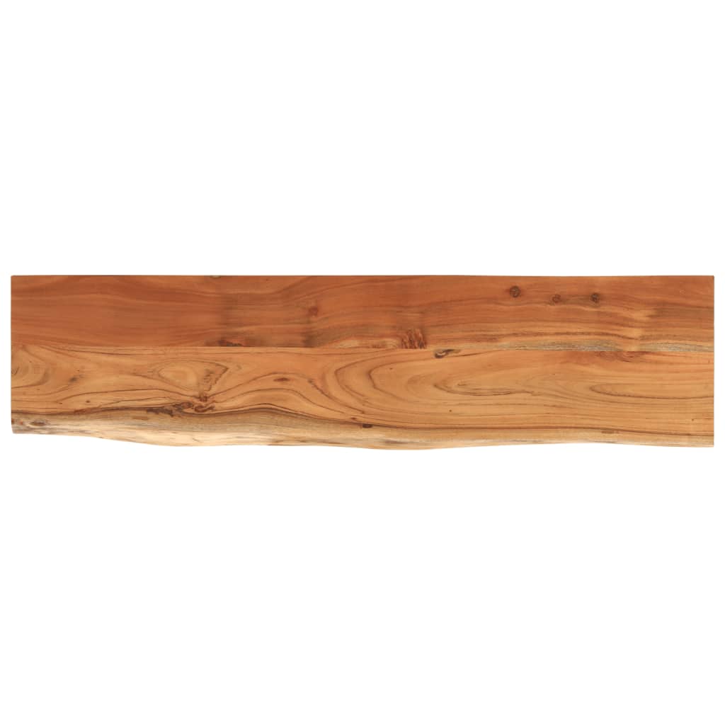 vidaXL Estante pared rectangular madera acacia borde vivo 120x30x2,5cm