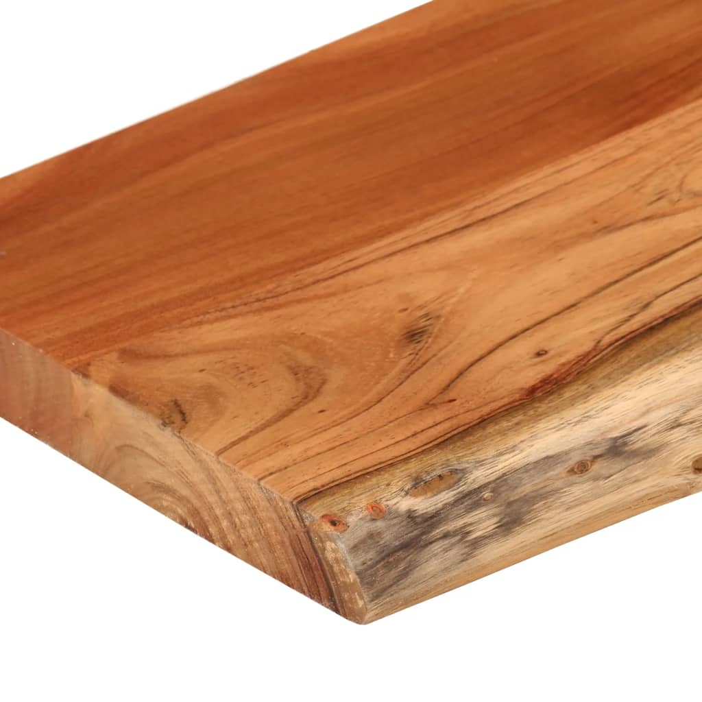 vidaXL Estante pared rectangular madera acacia borde vivo 120x30x2,5cm