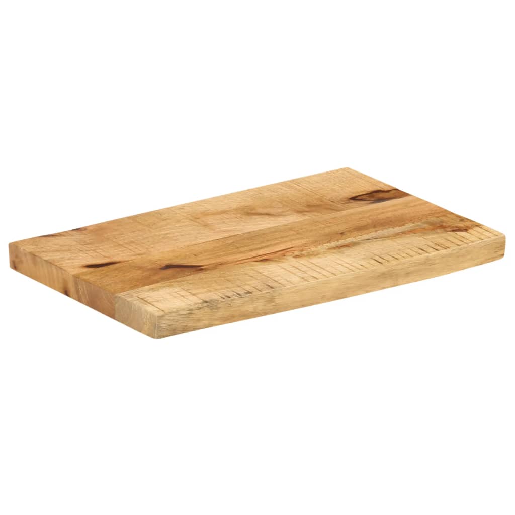 vidaXL Tablero de mesa borde natural madera maciza mango 40x20x2,5 cm