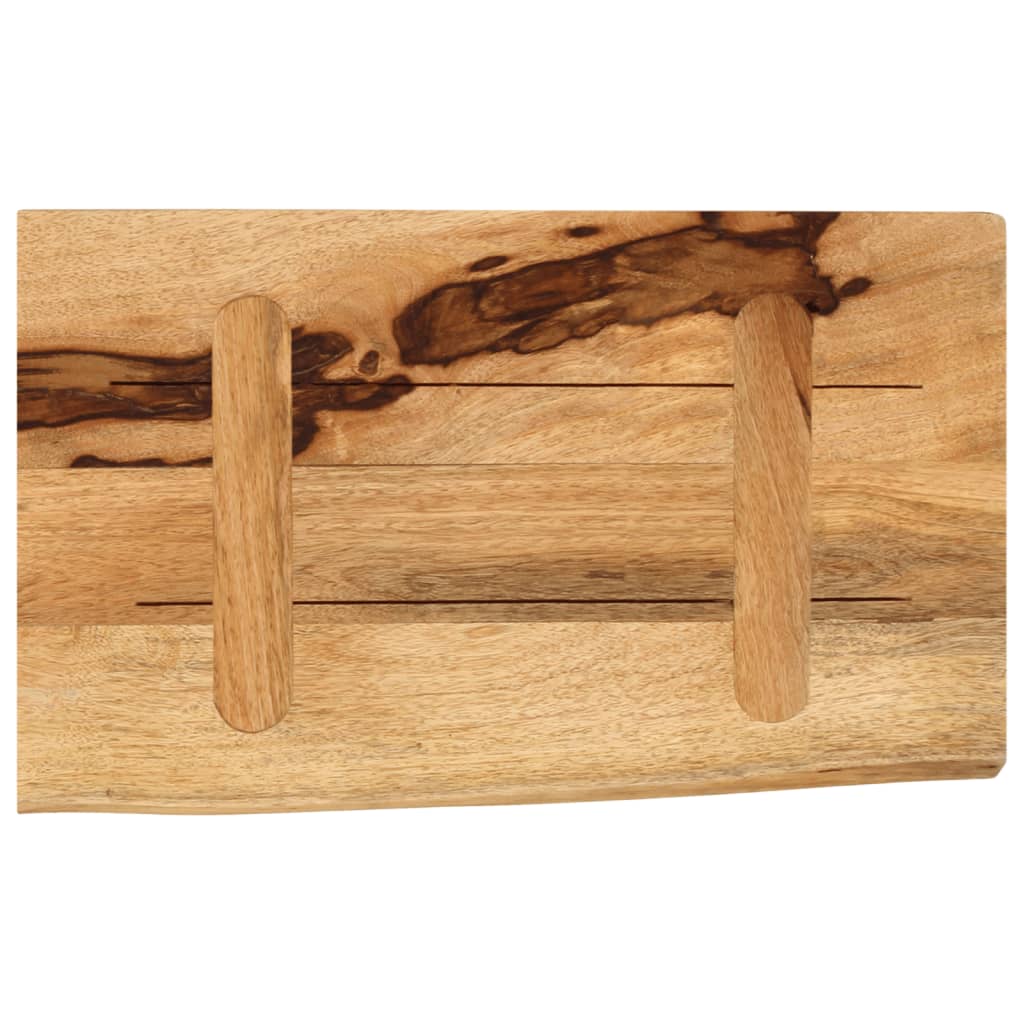 vidaXL Tablero de mesa borde natural madera maciza mango 40x20x2,5 cm